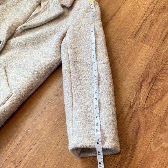 Marc New York Paige Wool Blend Bouclé Coat - Ivory Gray Women’s Size 10 - Picture 15 of 17